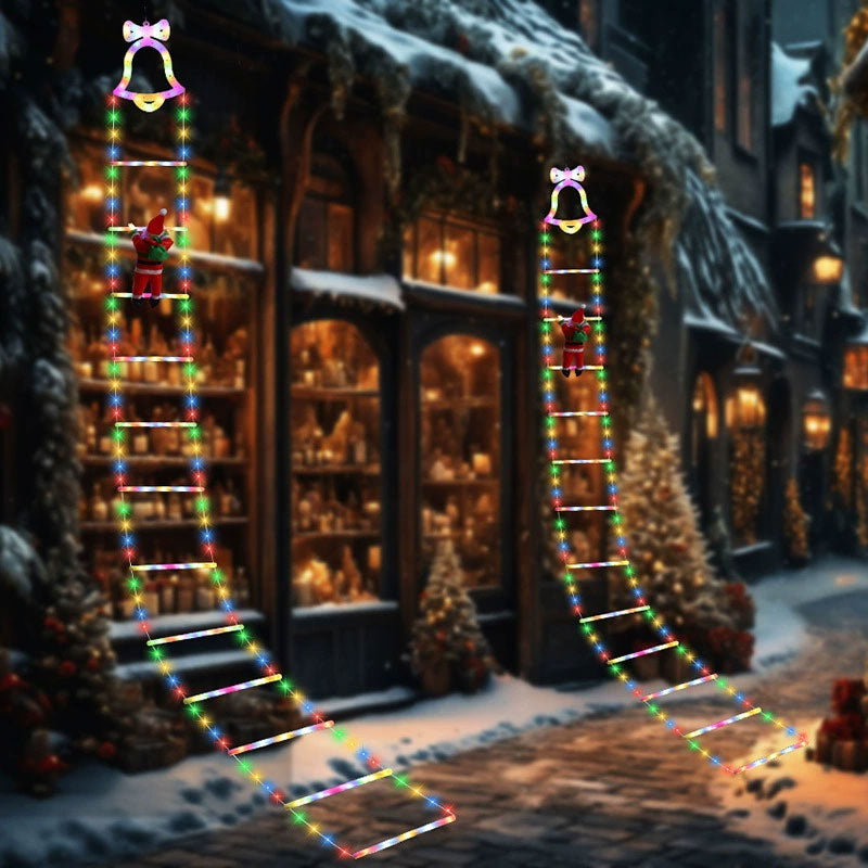 Christmas Santa Climbing Stairs Light