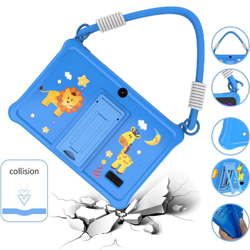 7-inch kids tablet with protective silicone case