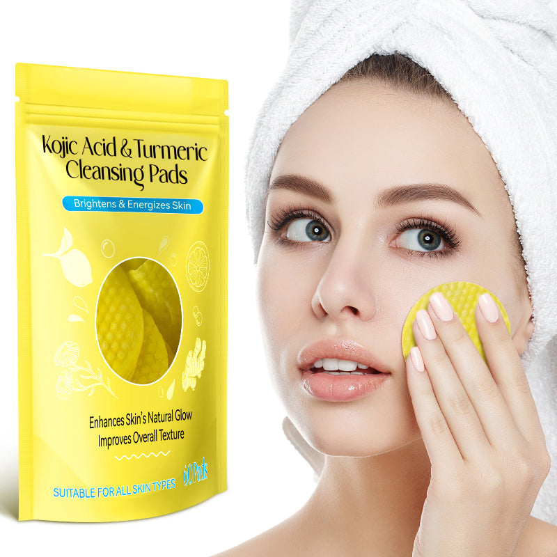 Gurkmeja rengörande exfolierande pads