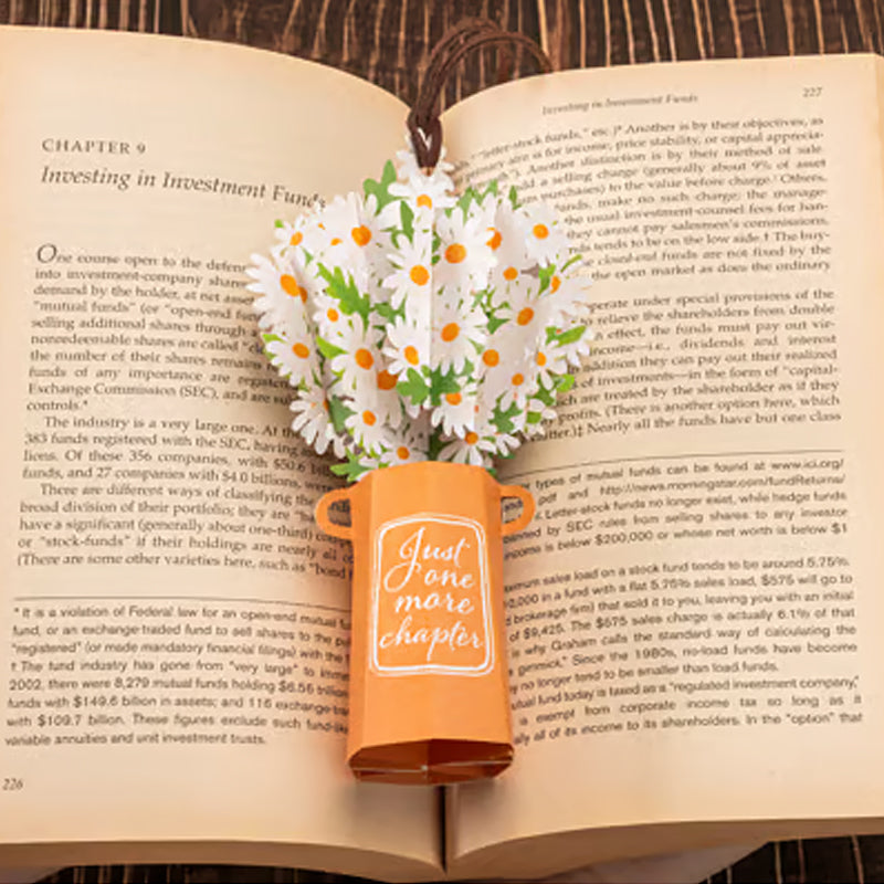 Elegant Flower Bouquet 3D Pop-up Bookmark