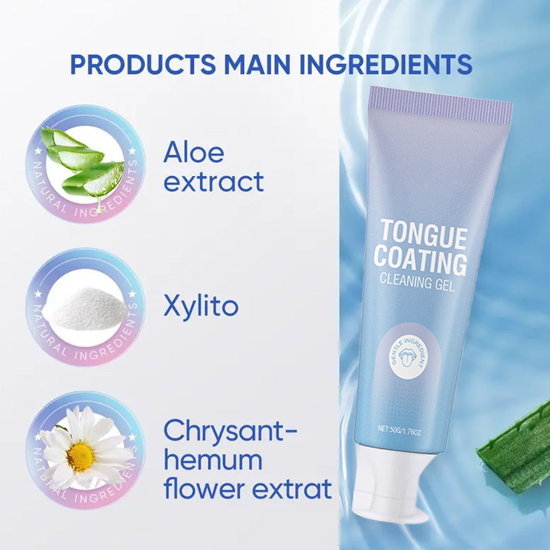 Tongue Cleaning Gel & Brush Bundle for Refreshing Oral Care