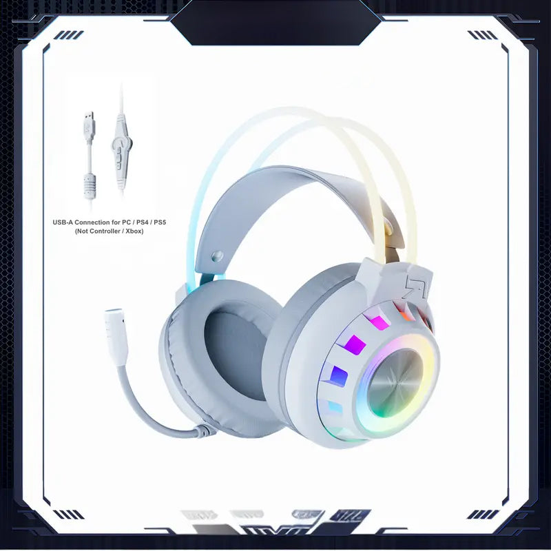 Upgraded Wired PC Gaming Headset with Surround Sound