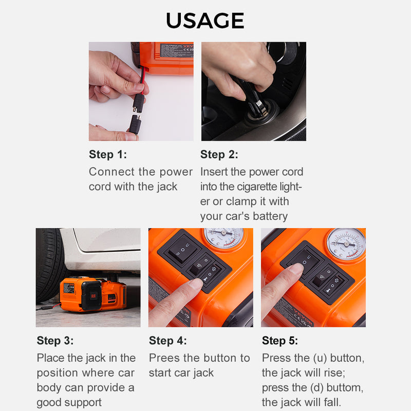 12-in-1 Electric Hydraulic Car Jack Kit