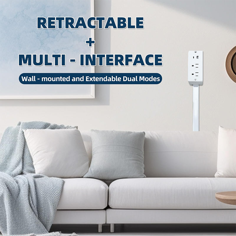 Retractable Rotating Power Strip Extender