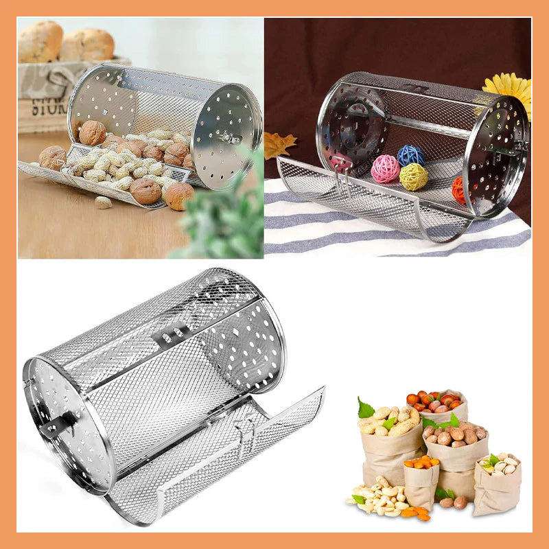 Roterande grill i rostfritt stål