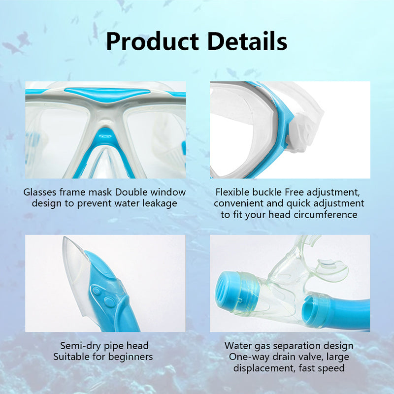 3 Pcs Kids-Swim-Goggles with Nose Cover