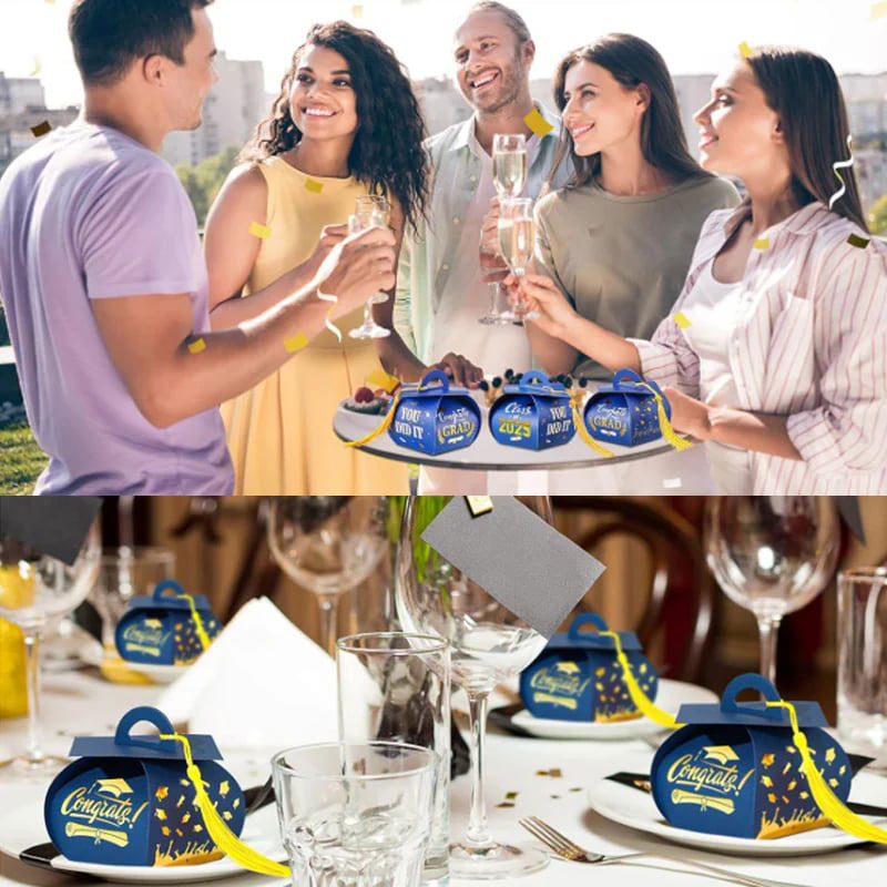 🎁✨50 × Graduation Cap Gift Boxs(🍬No Candies)