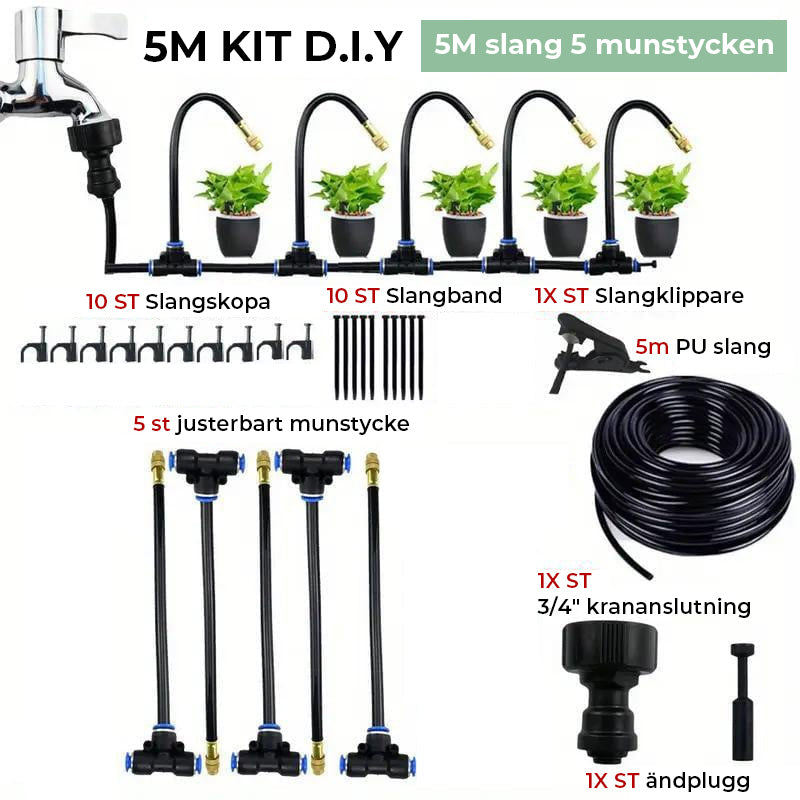 Droppbevattningskit för trädgården