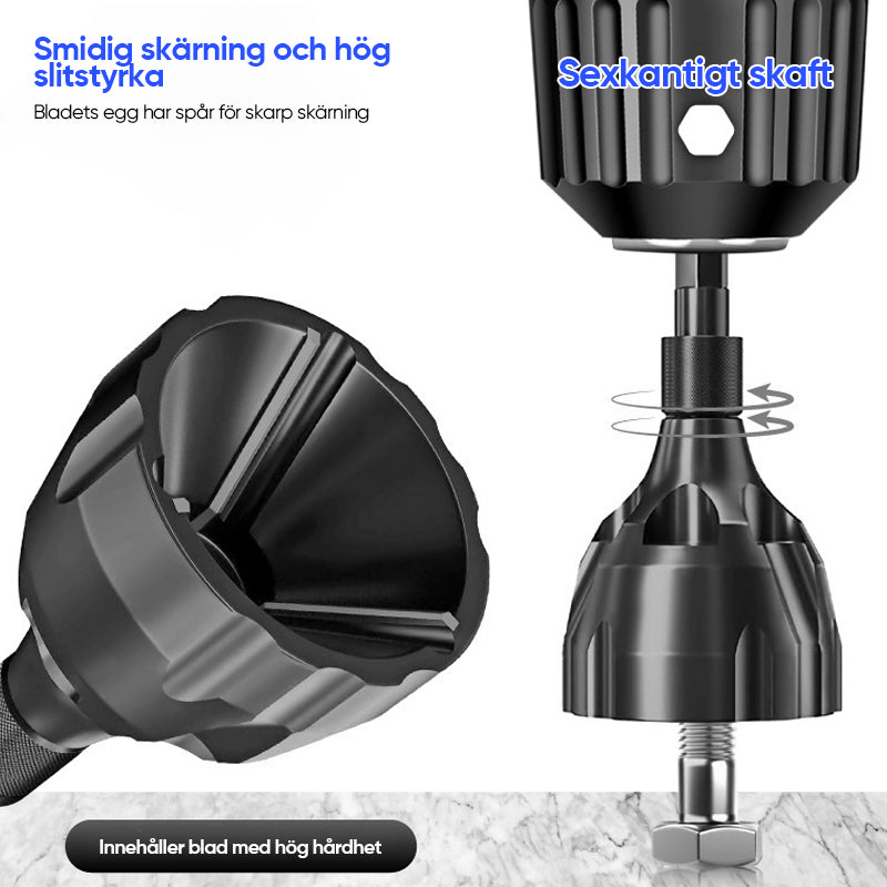 Avgradning av yttre fasverktyg med volframkarbidblad