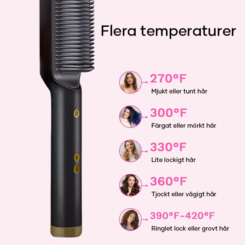 Negativ jonborste för håruträtning