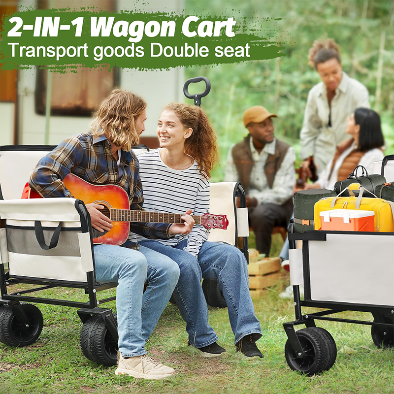 2-in-1 Outdoor Camping Trolley Seat