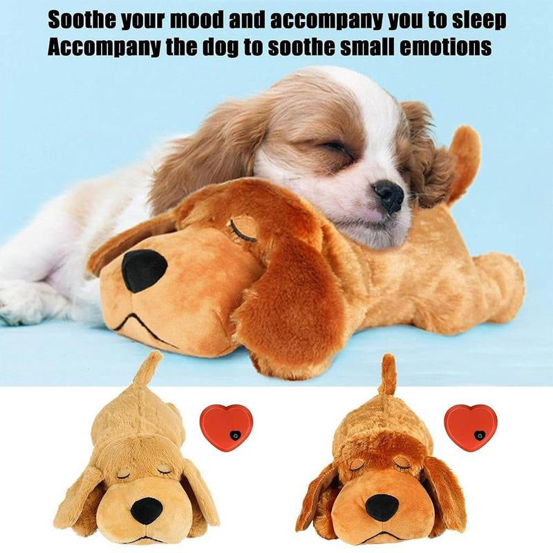 Dog Anxiety Companion Sleep Simulation Toy with Heartbeat