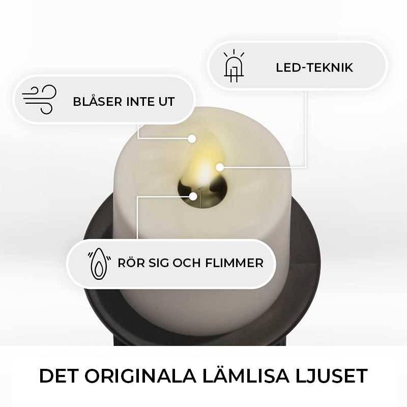 Flamlöst stearinljus Nattljus