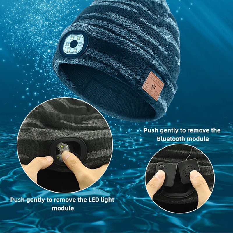 Bluetooth Music Beanie with LED Light