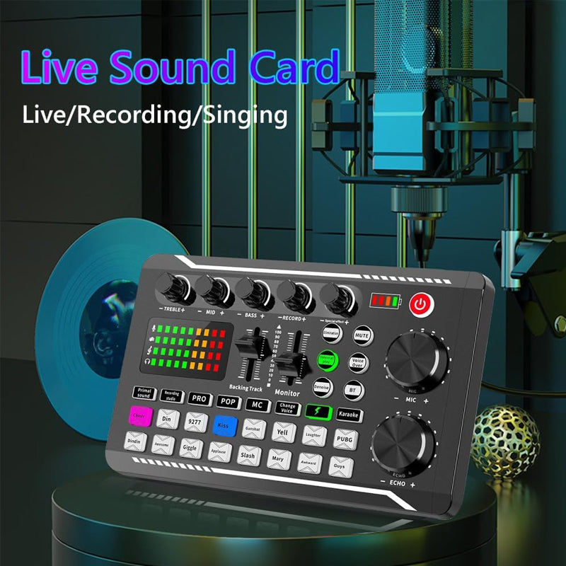 Live Sound Card with DJ Mixer Effects & Voice Changer