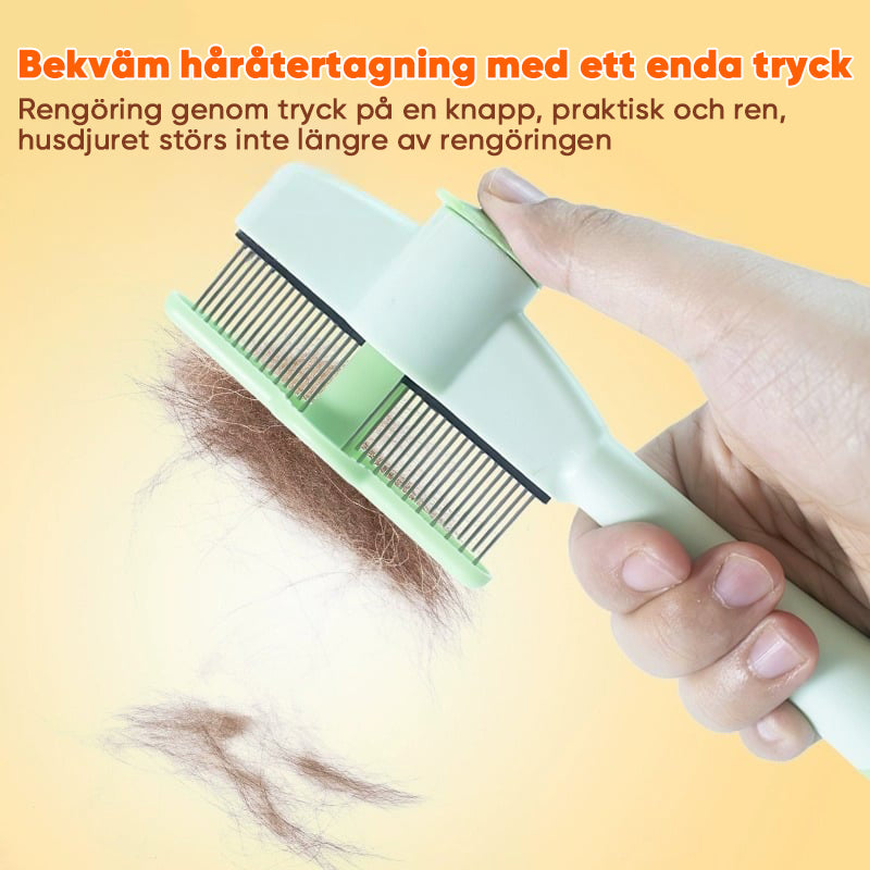 Självrengörande borst för djurvård