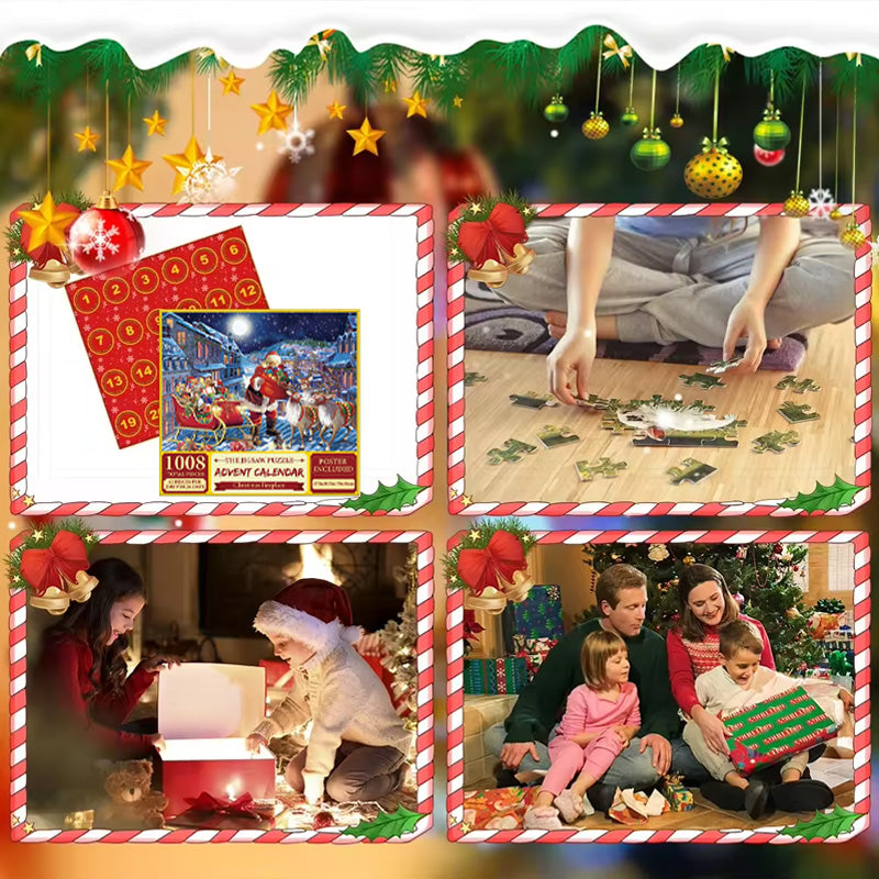 Jigsaw Puzzle Advent Calendar - 24 Days Countdown Calendar