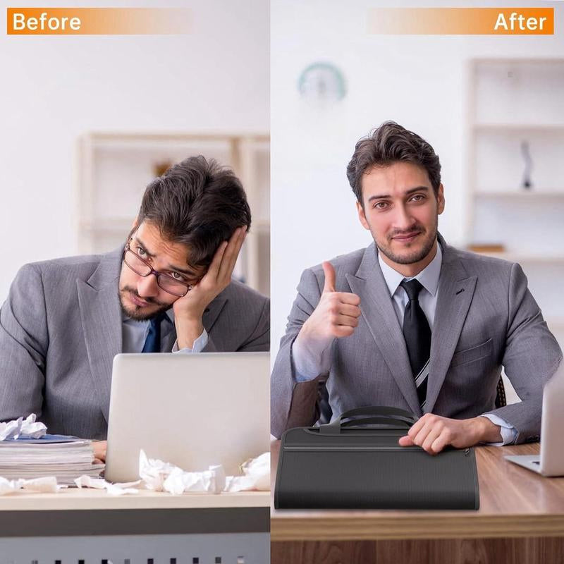 Large Capacity A4 Fireproof File Folder with Handle