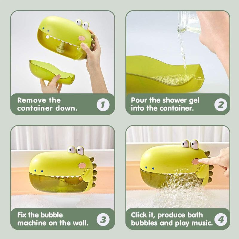 Dinosaur Bathtub Bubble Maker with 12 Songs