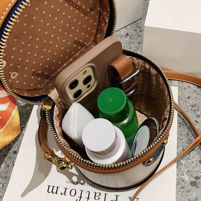 Colorblock Bucket Bag for Women