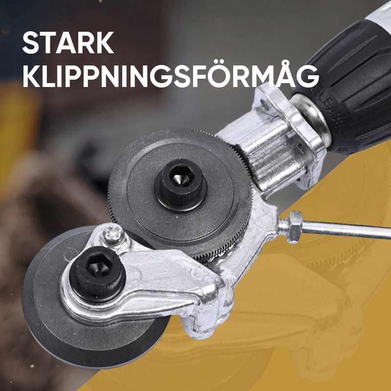 Elektrisk borr och saxfäste verktyg stans- och klippmaskin