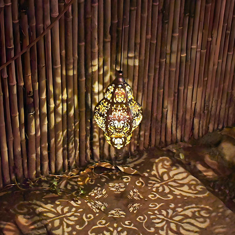 Solar Vintage Garden Decor Waterproof LED Lamp with Unique Design