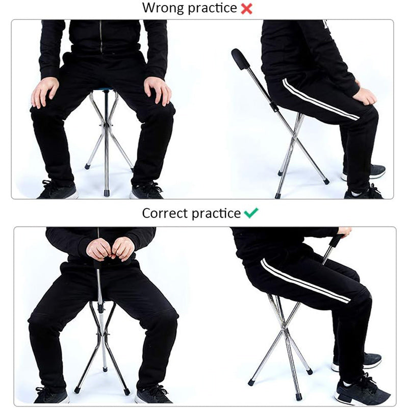 Foldable Walking Stick Chair