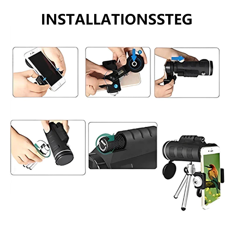 Bärbart lätt monokulärt sikte