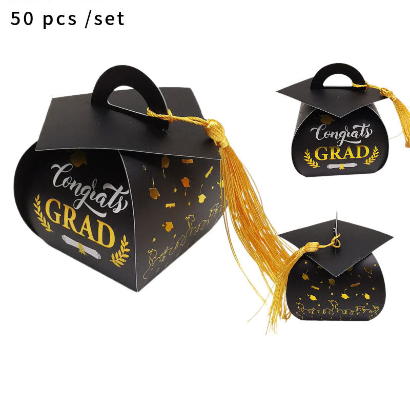 🎁✨50 × Graduation Cap Gift Boxs(🍬No Candies)