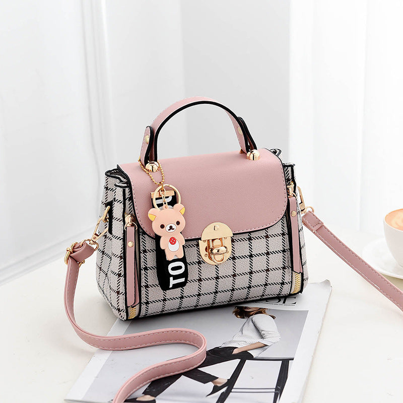Fashionable Plaid Handbag