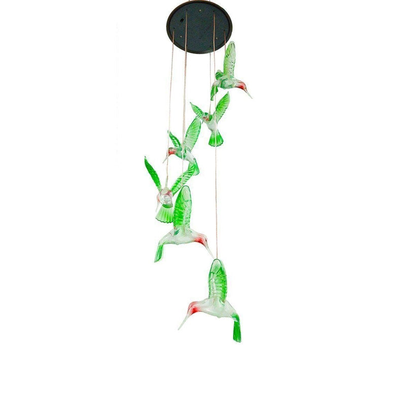 Solar-Powered Hummingbird Wind Chime