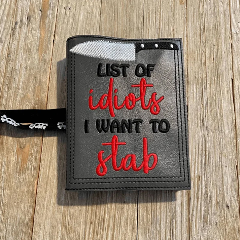 Humoristiskt anteckningsbokomslag