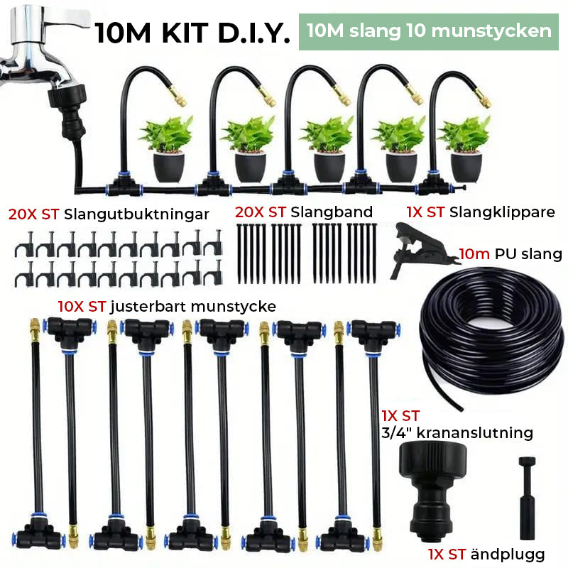Droppbevattningskit för trädgården