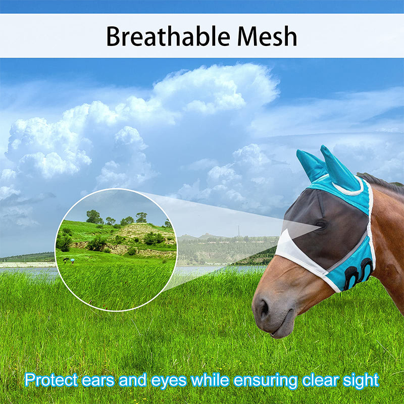 Fine Mesh UV-Proof Horse Half Face Mask