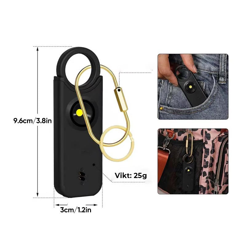 Nyckelring för personligt säkerhetslarm