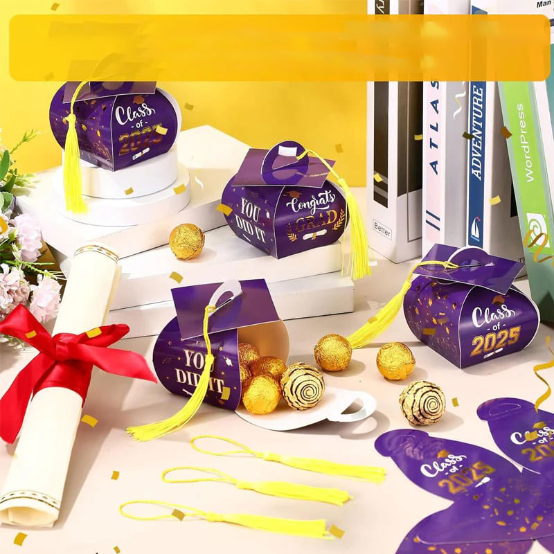 🎁✨50 × Graduation Cap Gift Boxs(🍬No Candies)