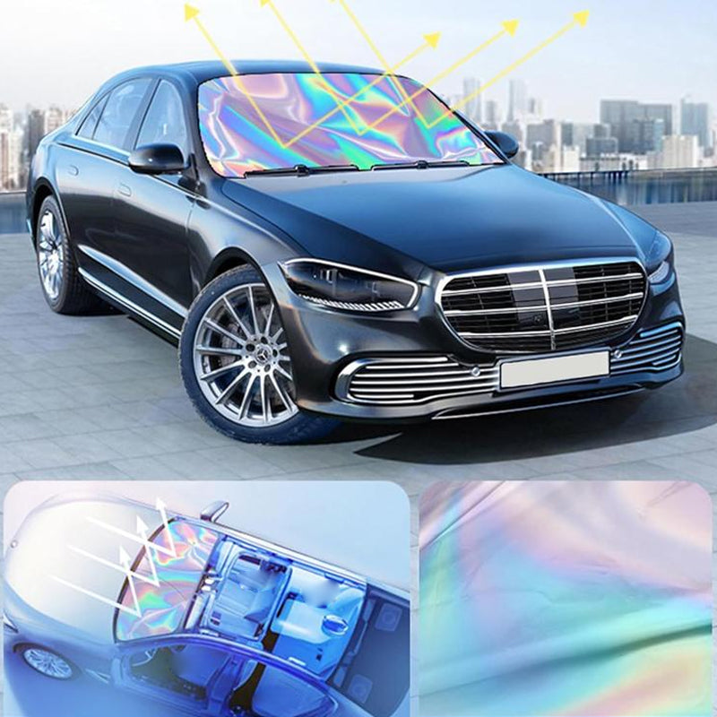 Foldable Reflective Car Windshield Sunshade – Heat Insulation & UV Protection for Front Window