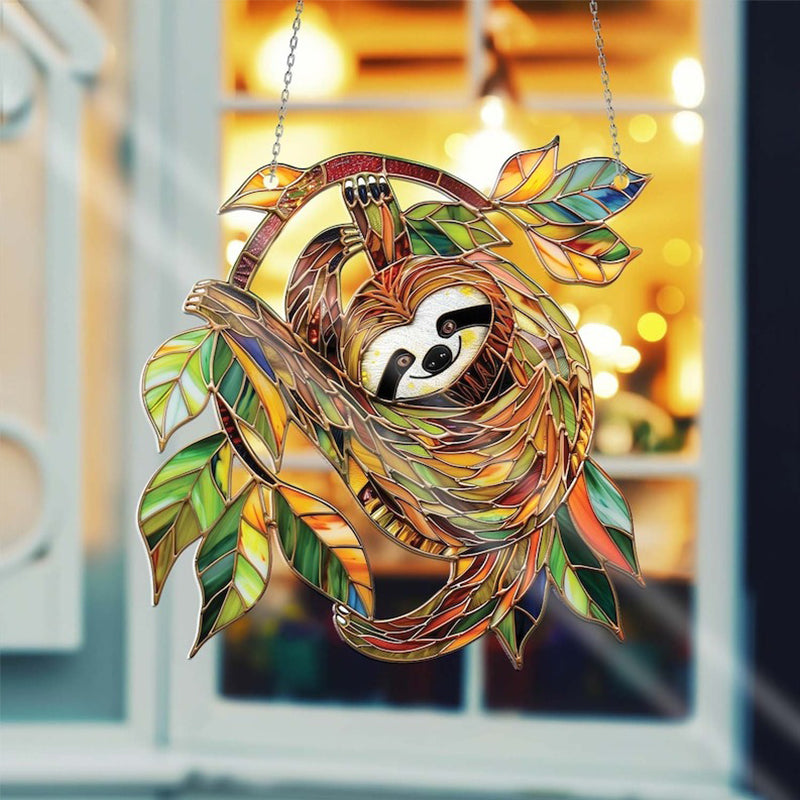 Cute Acrylic Sloth Ornament