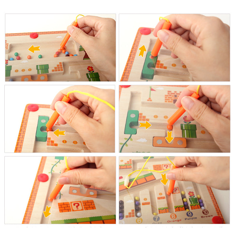 Magnetic Wooden Maze Toy Set