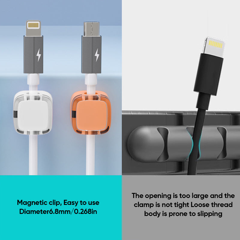 6 Pack Magnetic Cord Organizer Holder