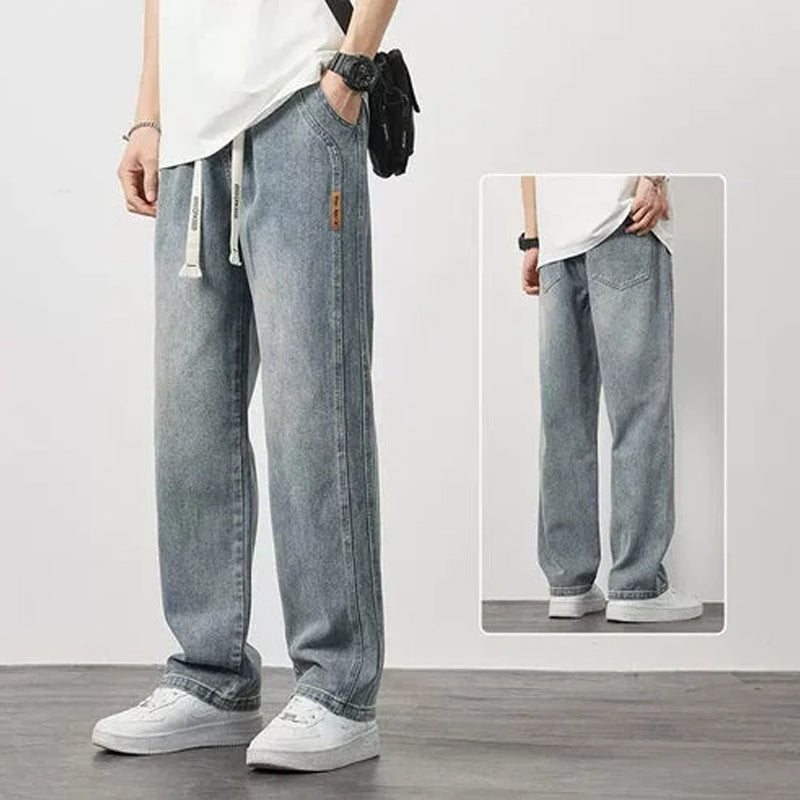 Lösa raka jeans för män