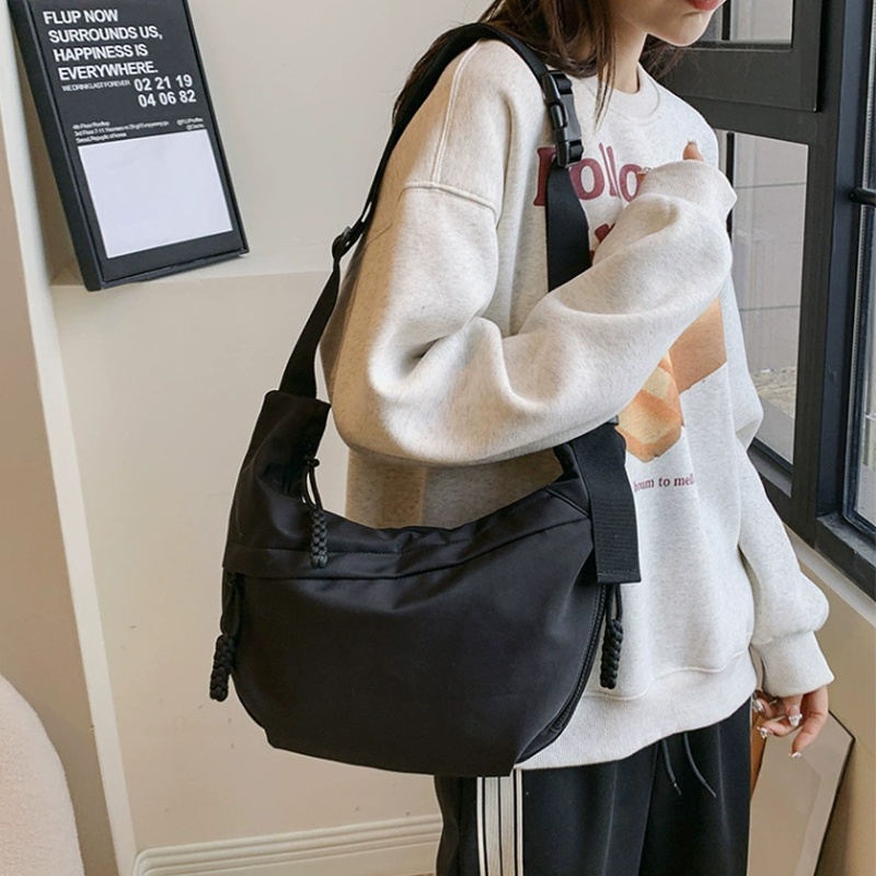 Fashion Plain Color Nylon Crossbody Bags for Women