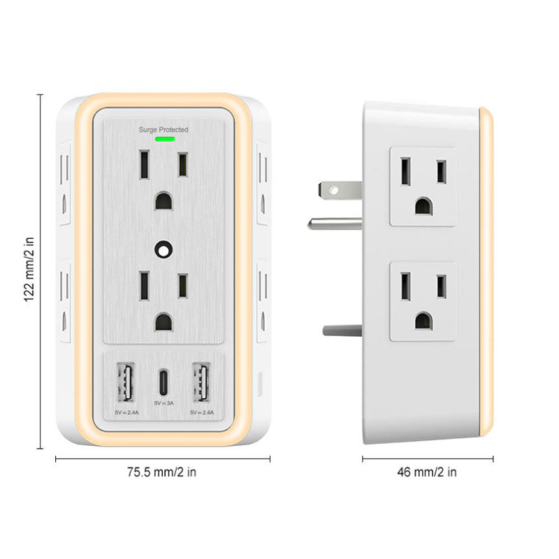 Multi Plug Outlet Surge Protector (American Standard)