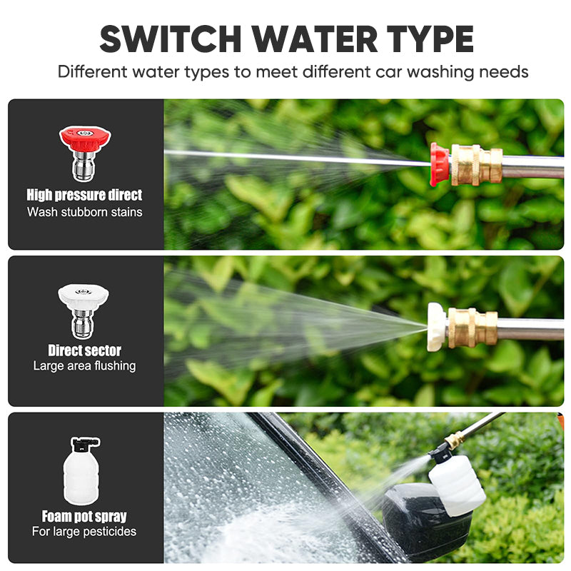 Portable Heavy Duty Wireless High Pressure Car Wash Water-Gun