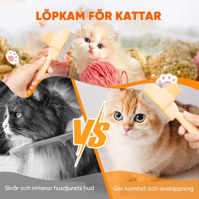 Självrengörande borst för djurvård