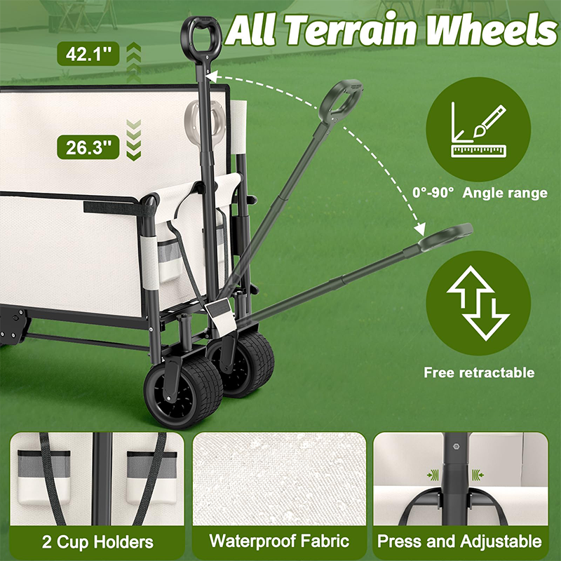 2-in-1 Outdoor Camping Trolley Seat