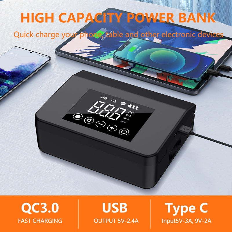 Powerful Car Jump Starter & Inflator