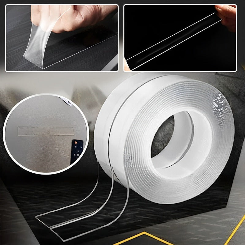 Spårlös, tvättbar och självhäftande tejp