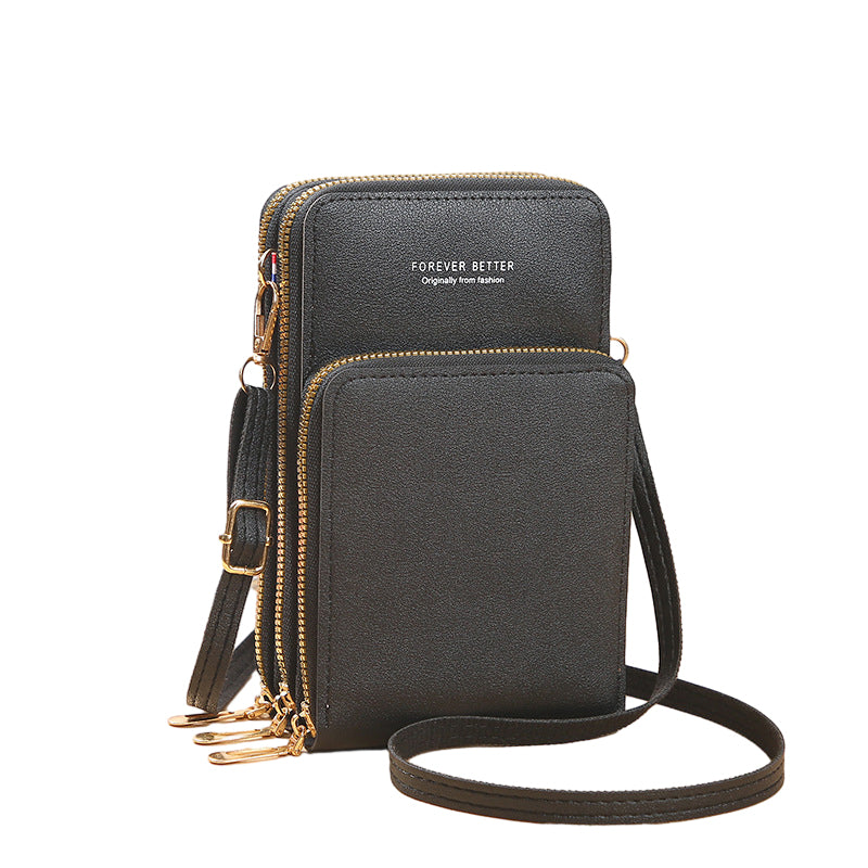Liten crossbody-väska i läder
