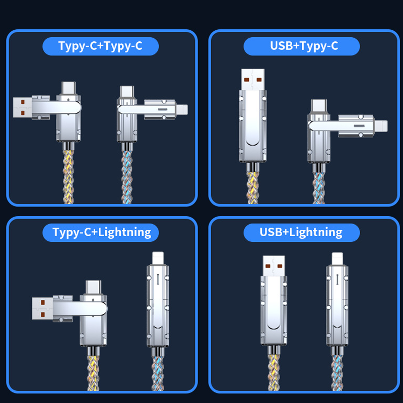 Four-in-One 100W Colorful lights Data Cable